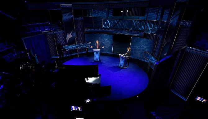 Getty Images : Trump Says There Will Be No Third Presidential Debate While Harris Urges They Owe It To The Voters